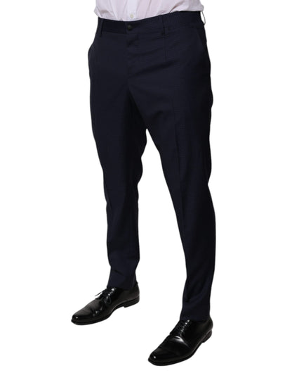 Dolce & Gabbana Dark Blue Cotton Men Dress Pants