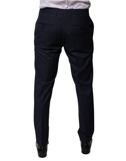 Dolce & Gabbana Dark Blue Cotton Men Dress Pants