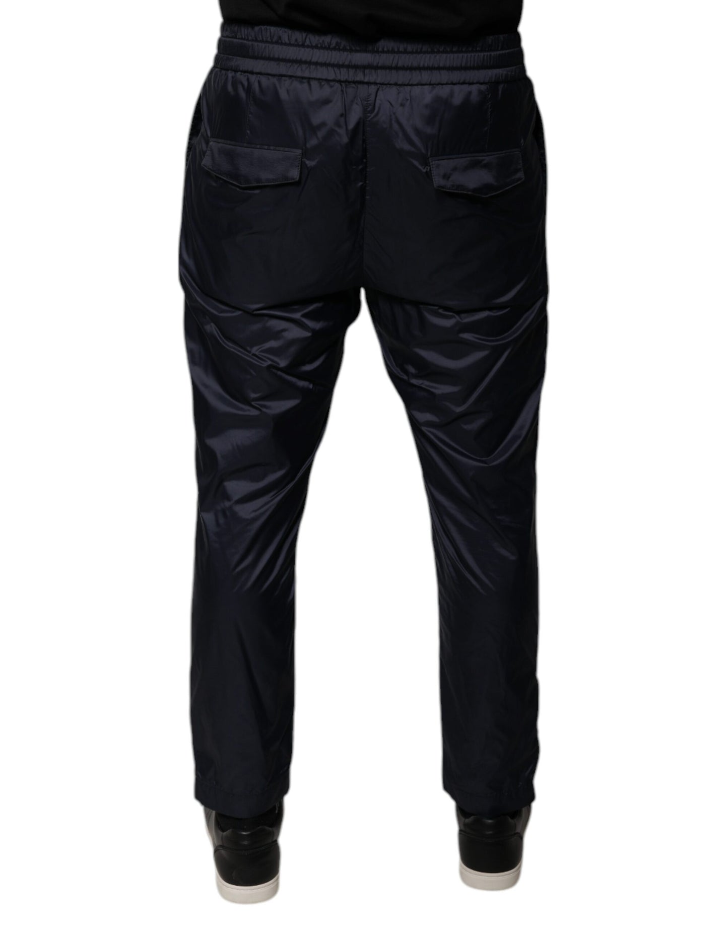 Dolce & Gabbana Dark Blue Cotton Skinny Sweatpants Pants