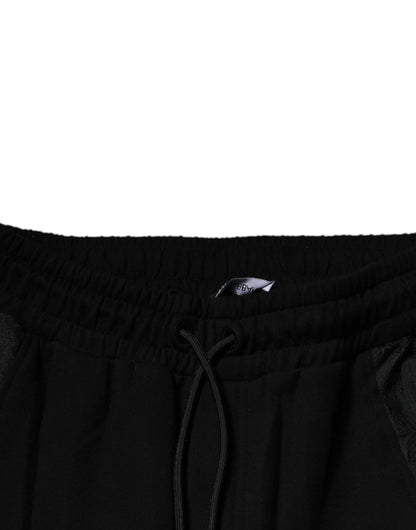 Dolce & Gabbana Black Leopard Slim Fit Jogger Pants