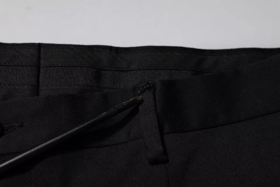 Dolce & Gabbana Black Tapered Formal Dress Pants