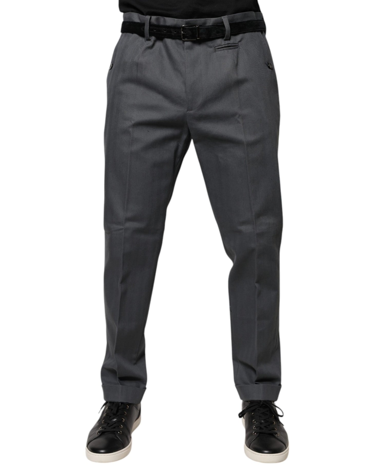 Dolce & Gabbana Gray Tapered Formal Dress Pants