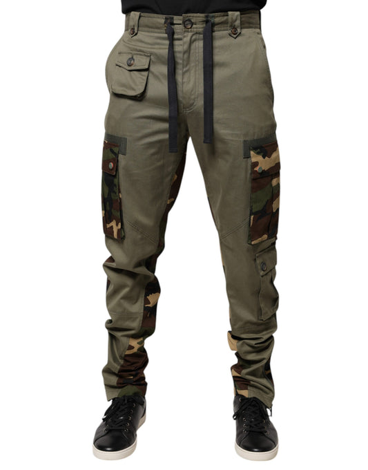 Dolce & Gabbana Multicolor Patchwork Camouflage Cargo Pants