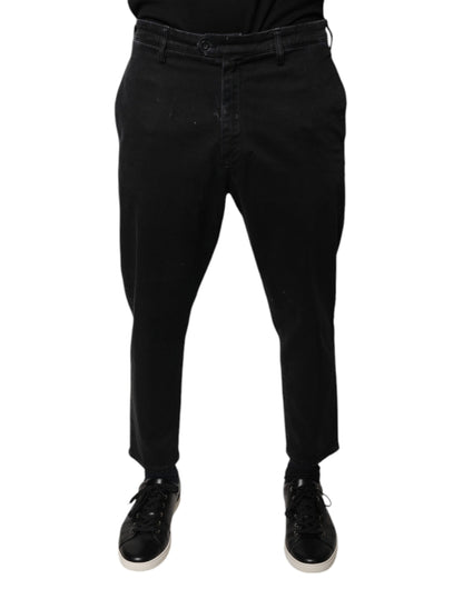 Dolce & Gabbana Black HOUSTON Men Cropped Denim Jeans