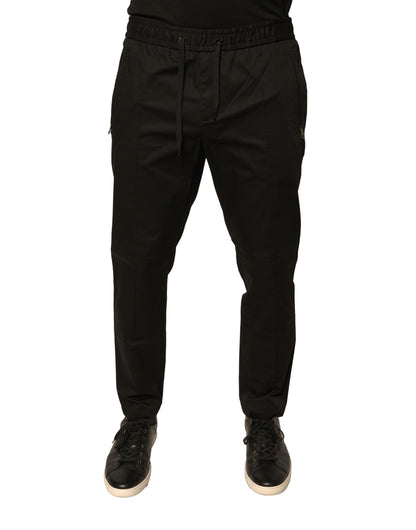 Dolce & Gabbana Black Cotton Jogger Jogging Pants