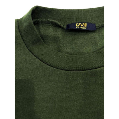 Cavalli Class Green Polyester Sweater