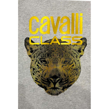 Cavalli Class Gray Polyester Sweater