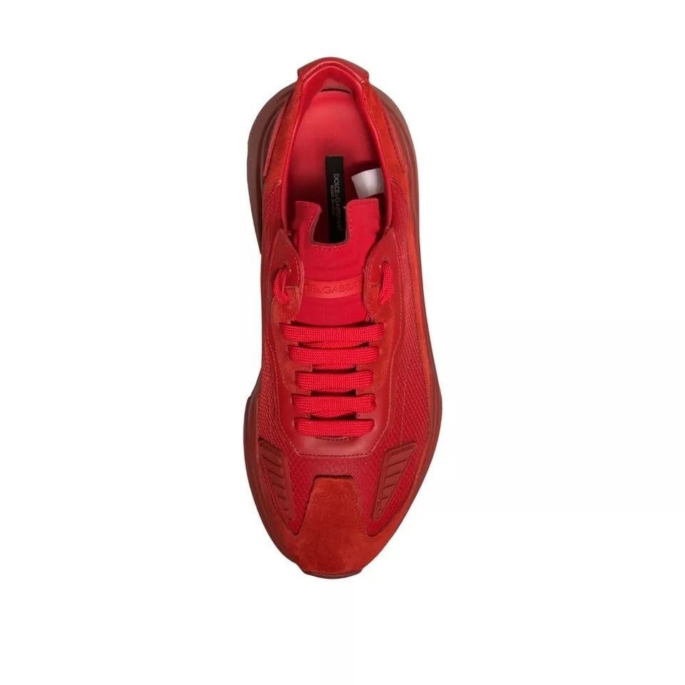 Dolce & Gabbana Red Leather Daymaster Low Top Sneakers Shoes