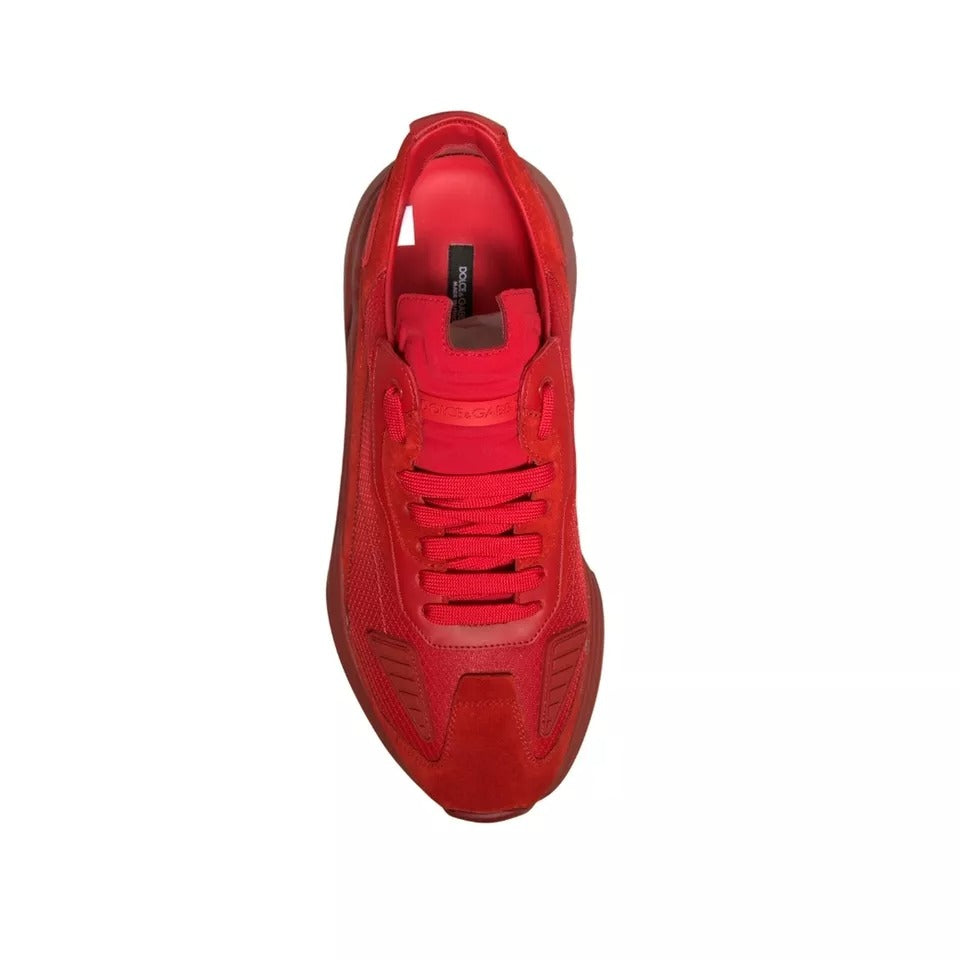 Dolce & Gabbana Red Leather Daymaster Low Top Sneakers Shoes