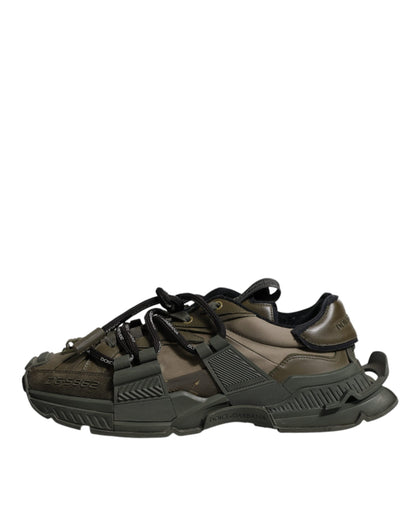 Dolce & Gabbana Military Green Space Low Top Sneakers Shoes