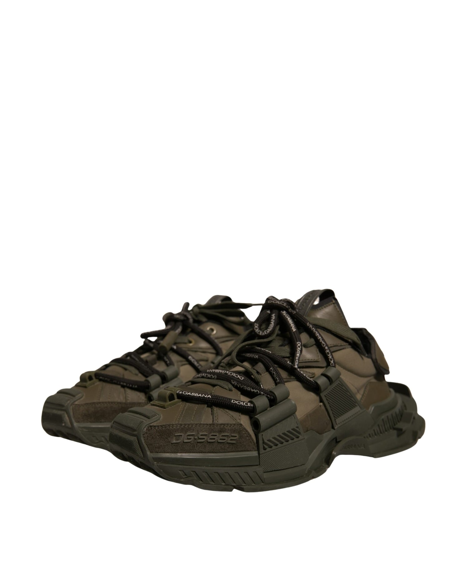 Dolce & Gabbana Military Green Space Low Top Sneakers Shoes