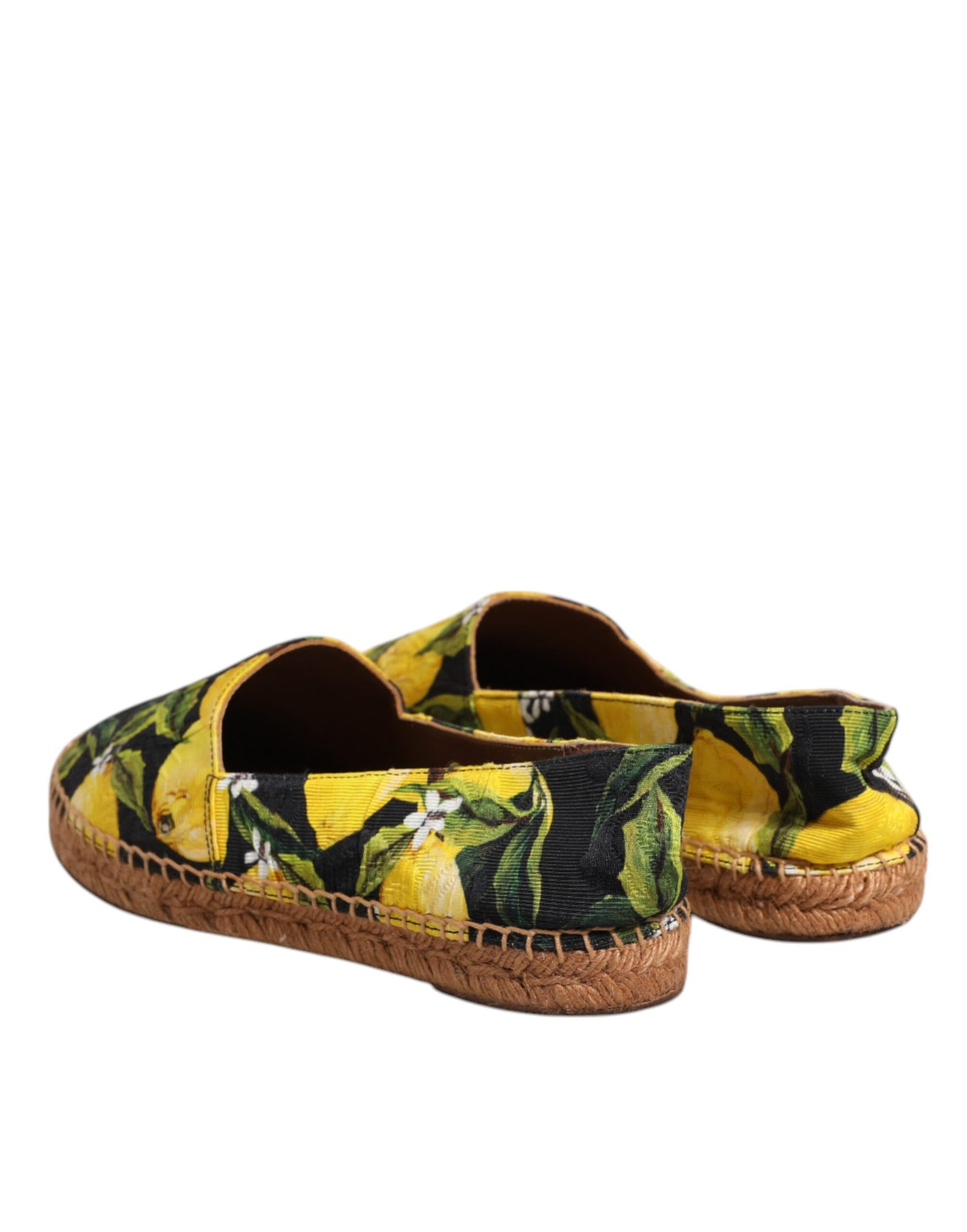 Dolce & Gabbana Multicolor Lemon Slip On Espadrilles Shoes