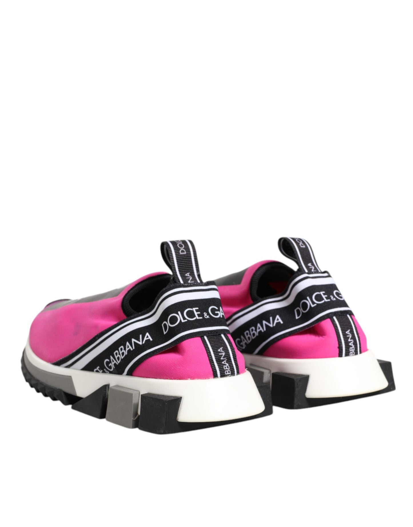 Dolce & Gabbana Fuchsia White Slip On Sorrento Sneakers Shoes