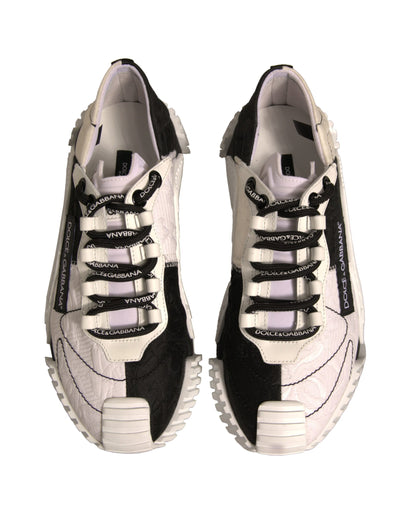 Dolce & Gabbana White Black NS1 Low Top Sports Sneakers Shoes