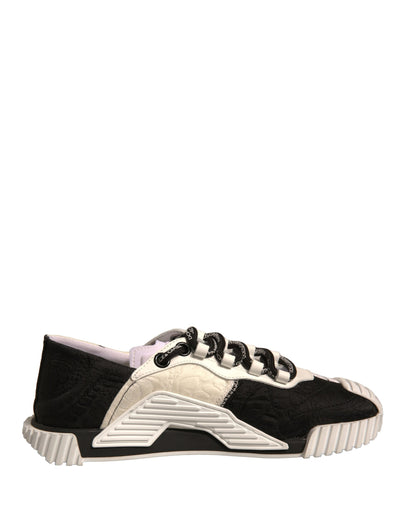 Dolce & Gabbana White Black NS1 Low Top Sports Sneakers Shoes