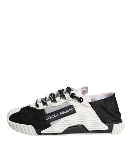 Dolce & Gabbana White Black NS1 Low Top Sneakers Shoes