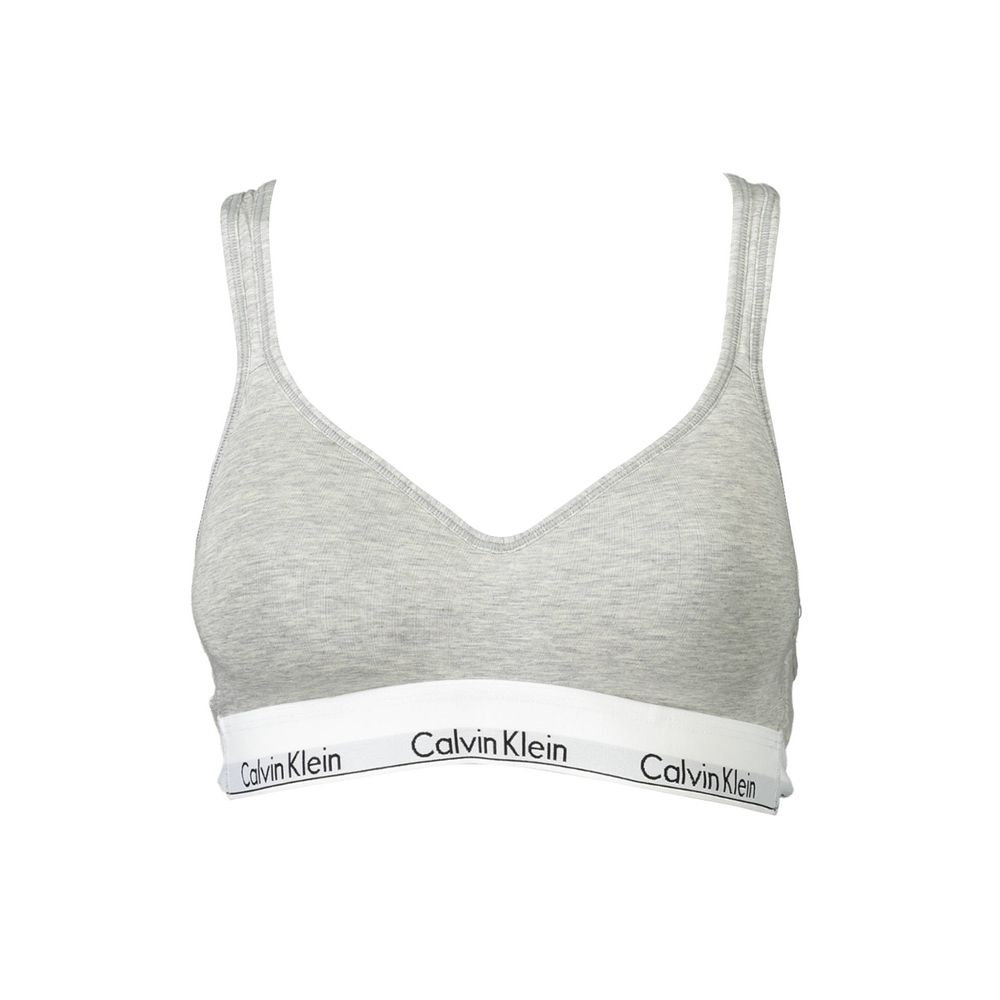 Calvin Klein – Graues Baumwoll-Bralette für Damen