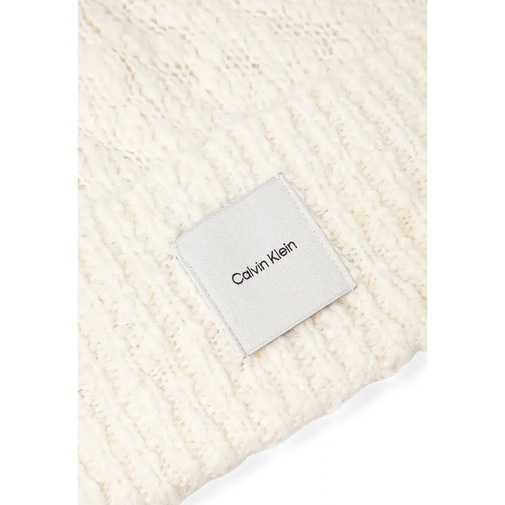 Calvin Klein White Recycled Polyester Hat