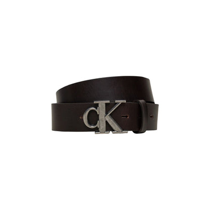 Calvin Klein Jeans Brown Leather Belt