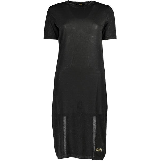 Cavalli Class – Schwarzes Viskose-Kleid für Damen