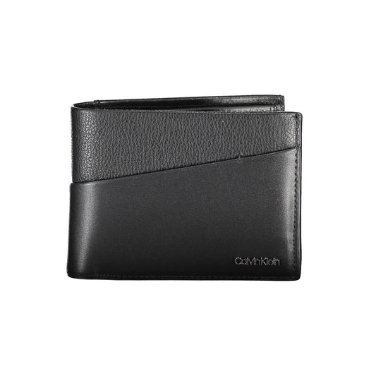 Calvin Klein – Elegante, zweifach faltbare Herrenbrieftasche aus Leder