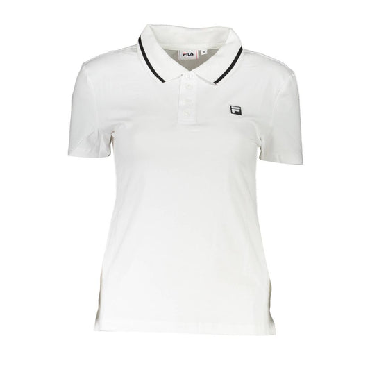 Fila Weißes Poloshirt aus Baumwolle für Damen