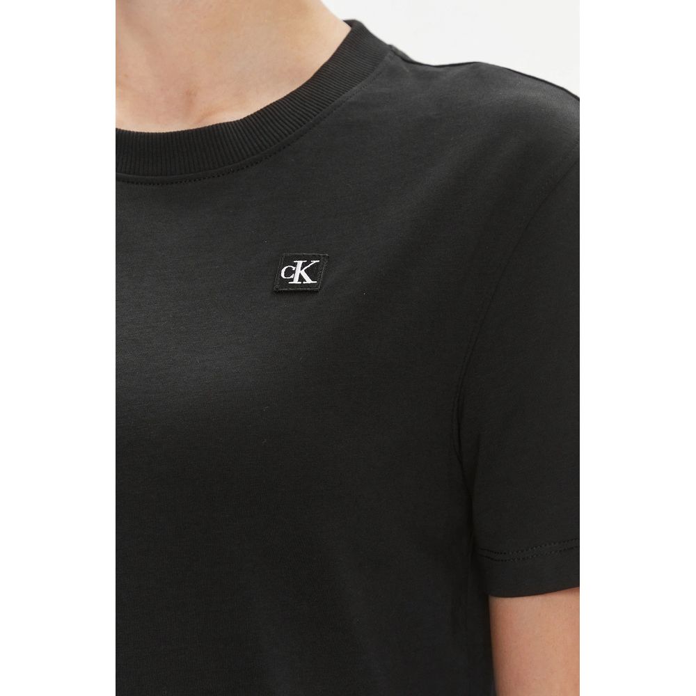 Calvin Klein Jeans Black Organic Cotton Tops & T-Shirt