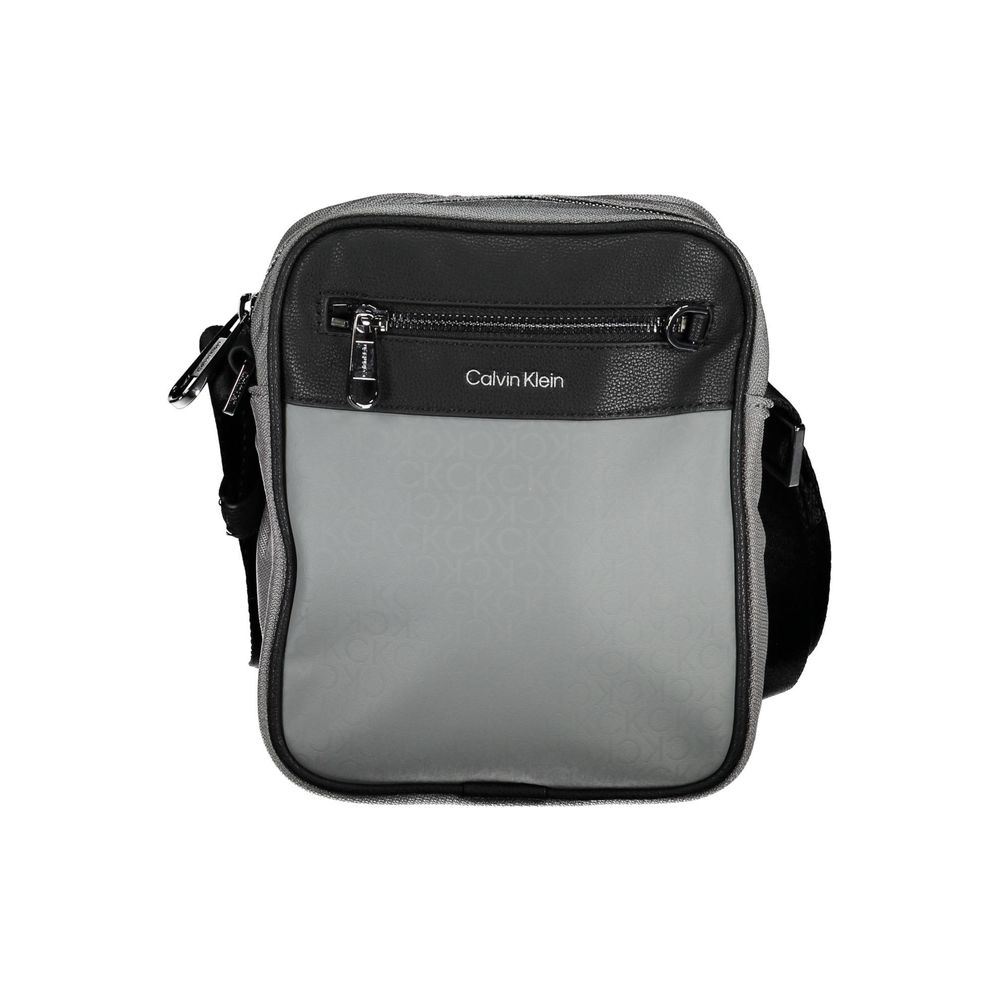 Calvin Klein Gray Polyester Men Shoulder Bag