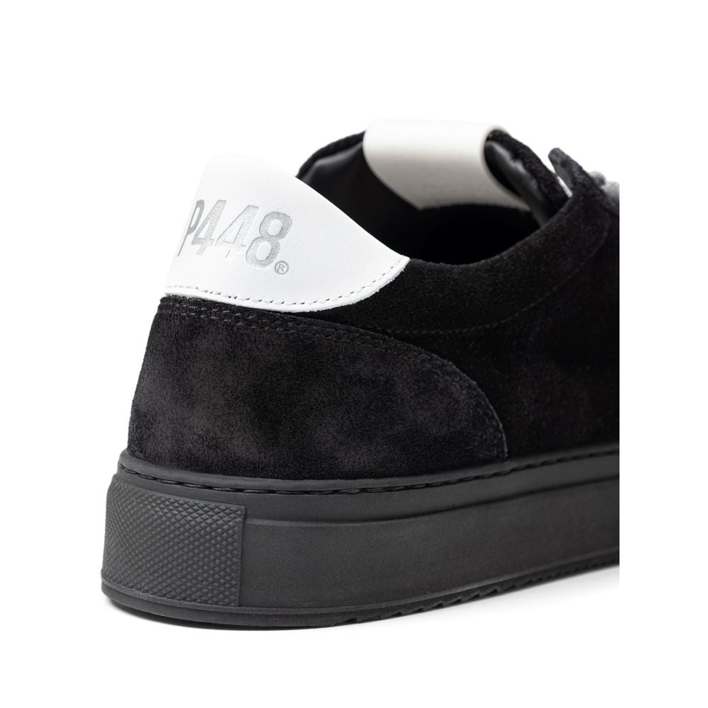 P448 Sneaker aus schwarzem Scamociata-Leder