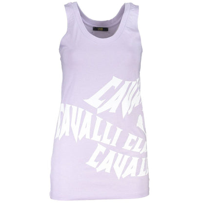 Cavalli Class Lila Baumwolltop für Damen