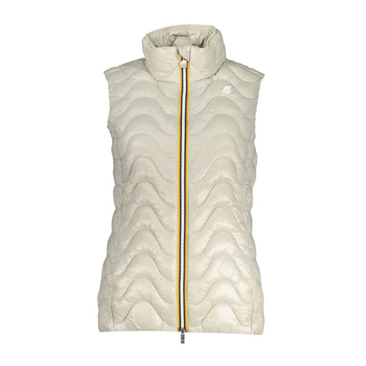 K-WAY Chic Sleeveless Zip Jacket with Contrast Details