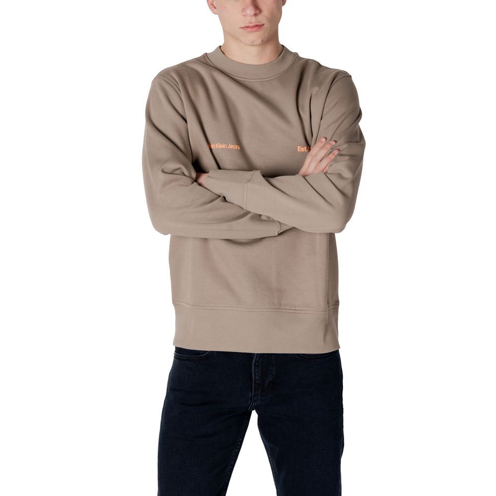 Calvin Klein Jeans Beige Cotton Sweater