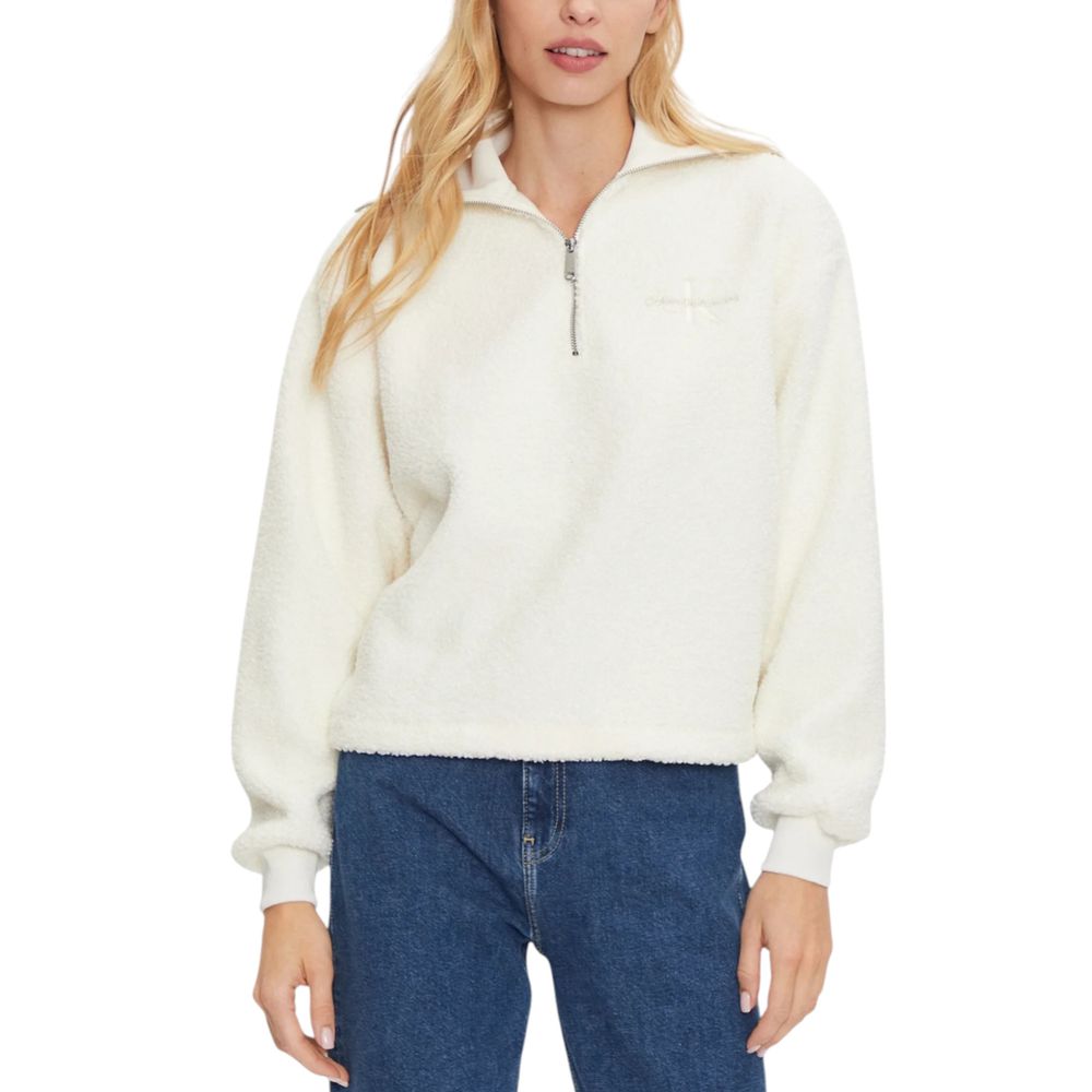 Calvin Klein Jeans Cream Polyester Sweater