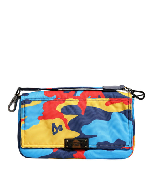 Dolce & Gabbana Multicolor Camouflage Nylon Crossbody Bag