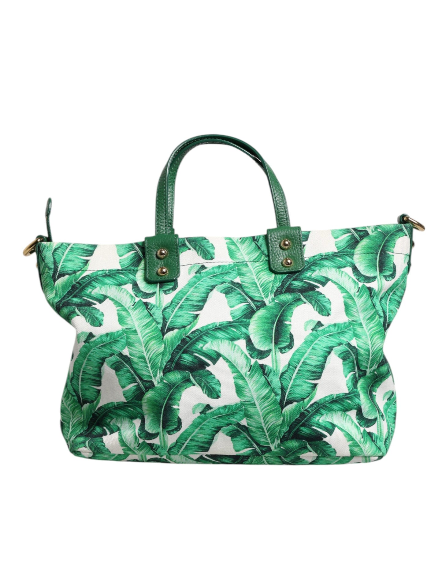 Dolce & Gabbana Green Canvas Botanical Garden Women Tote Bag