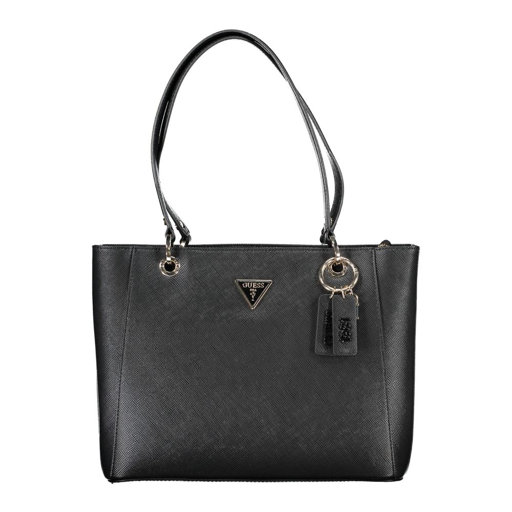 Guess Jeans – Schwarze Handtasche aus Polyethylen