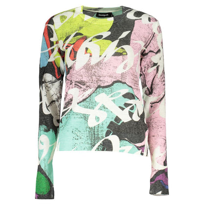 Desigual Eleganter Pullover mit Rundhalsausschnitt und Kontrast