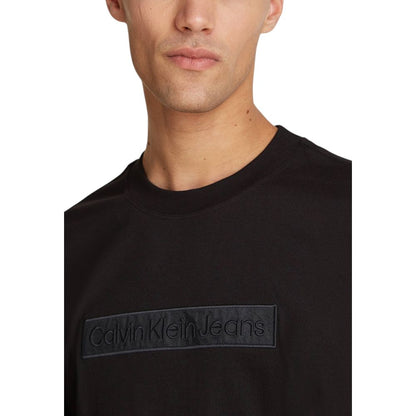 Calvin Klein Jeans Black Cotton Rigenerato T-Shirt