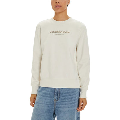 Calvin Klein Jeans Cream Cotton Sweater