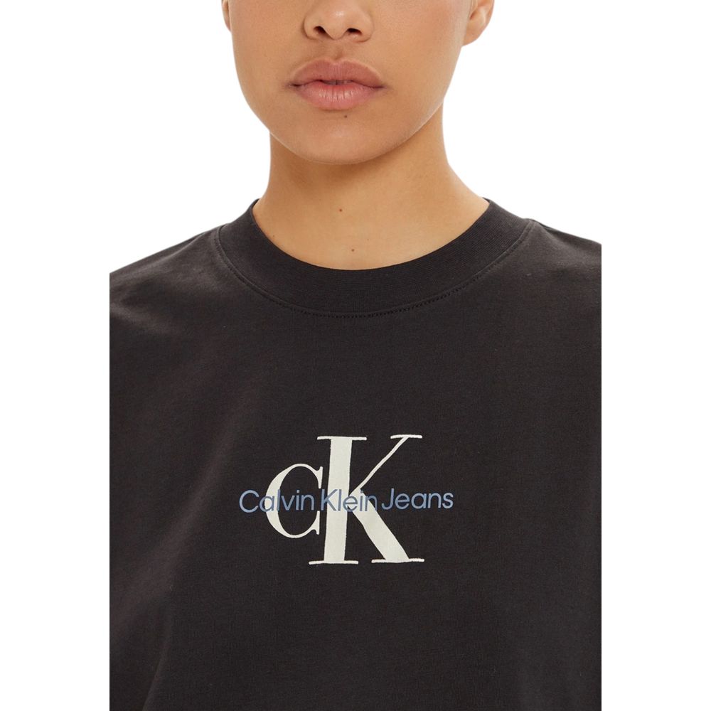 Calvin Klein Jeans Black Cotton Tops & T-Shirt