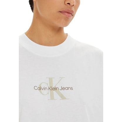 Calvin Klein Jeans White Cotton Tops & T-Shirt