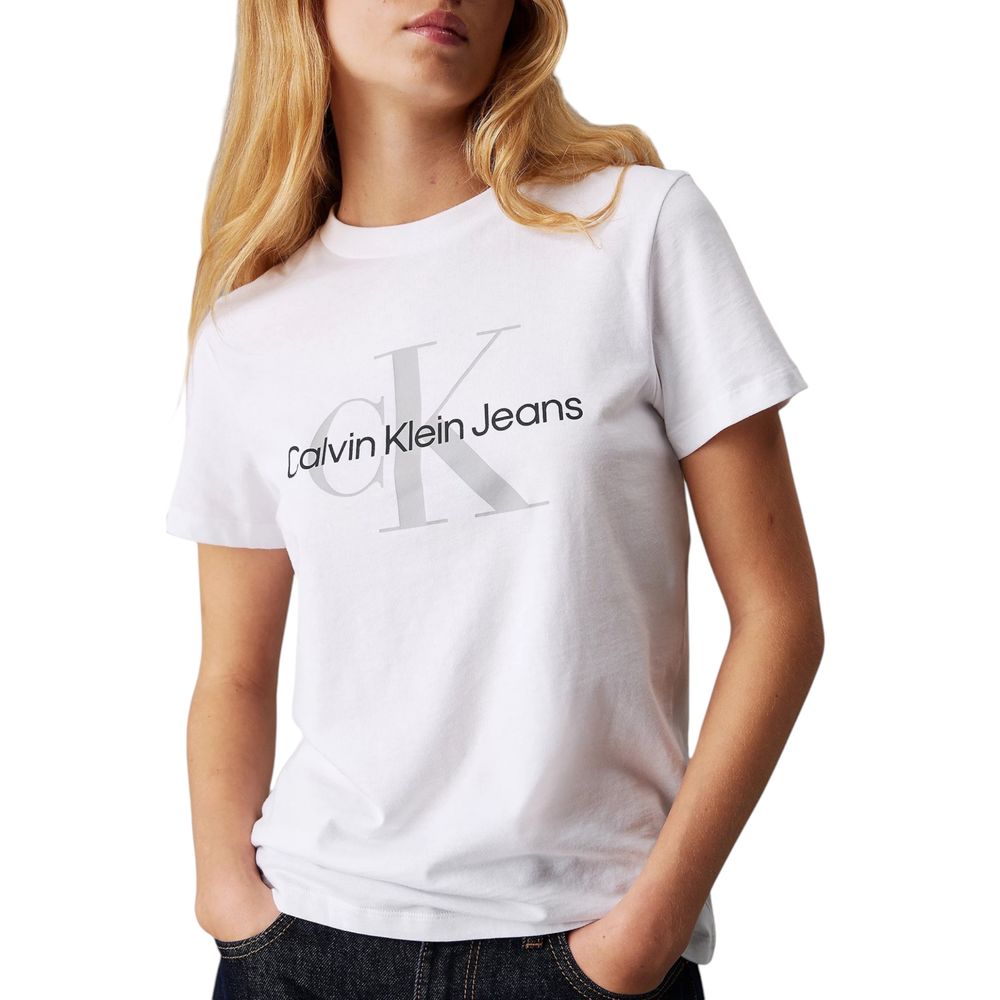 Calvin Klein Jeans White Cotton Tops & T-Shirt