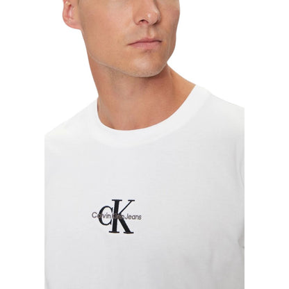 Calvin Klein Jeans White Cotton Rigenerato T-Shirt