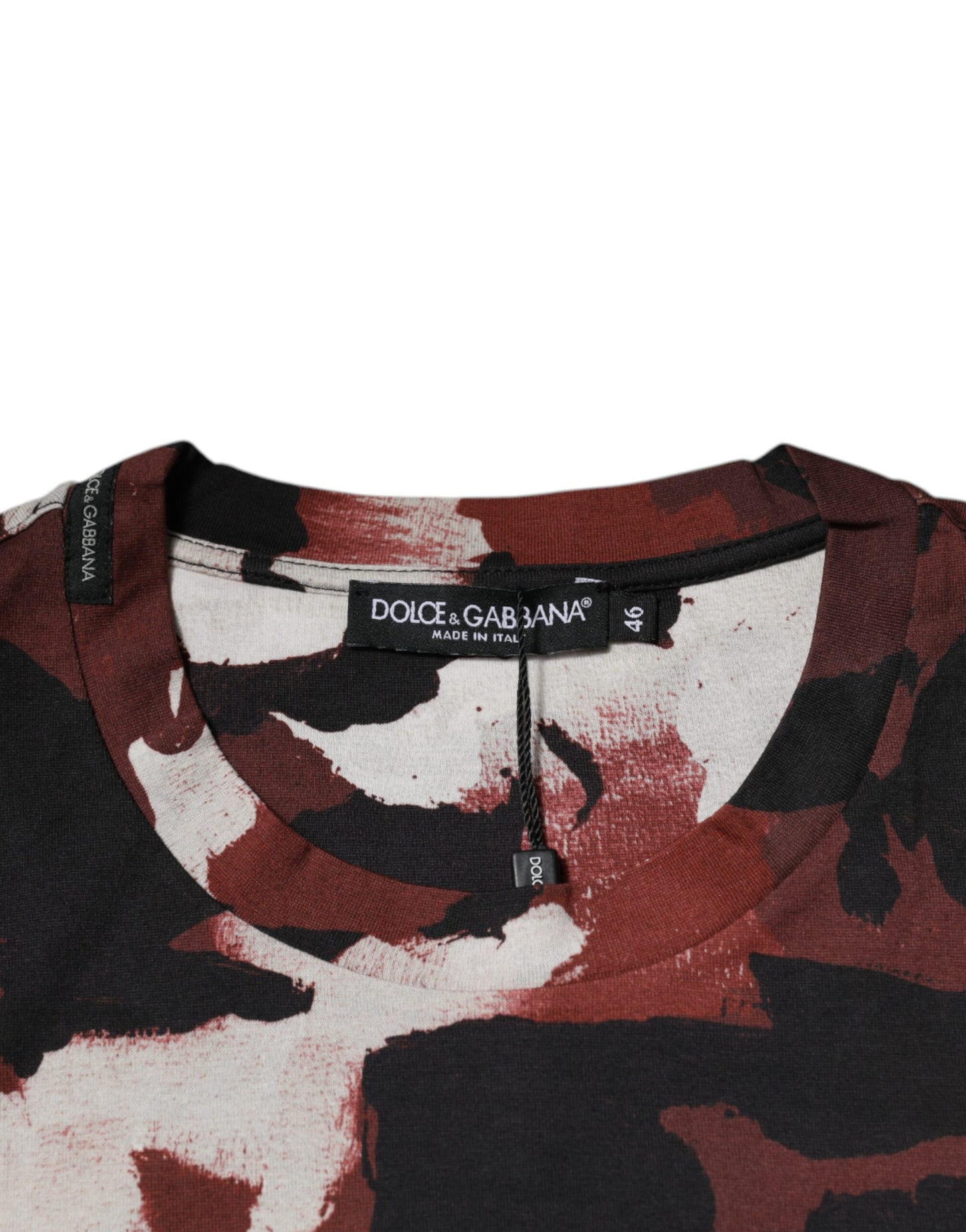 Dolce & Gabbana Multicolor Camouflage Crew Neck T-shirt