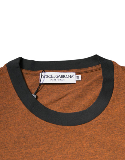 Dolce & Gabbana Brown DG Logo Polyester Crew Neck T-shirt