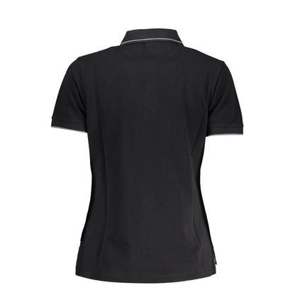 Napapijri Poloshirt aus schwarzer Baumwolle für Damen