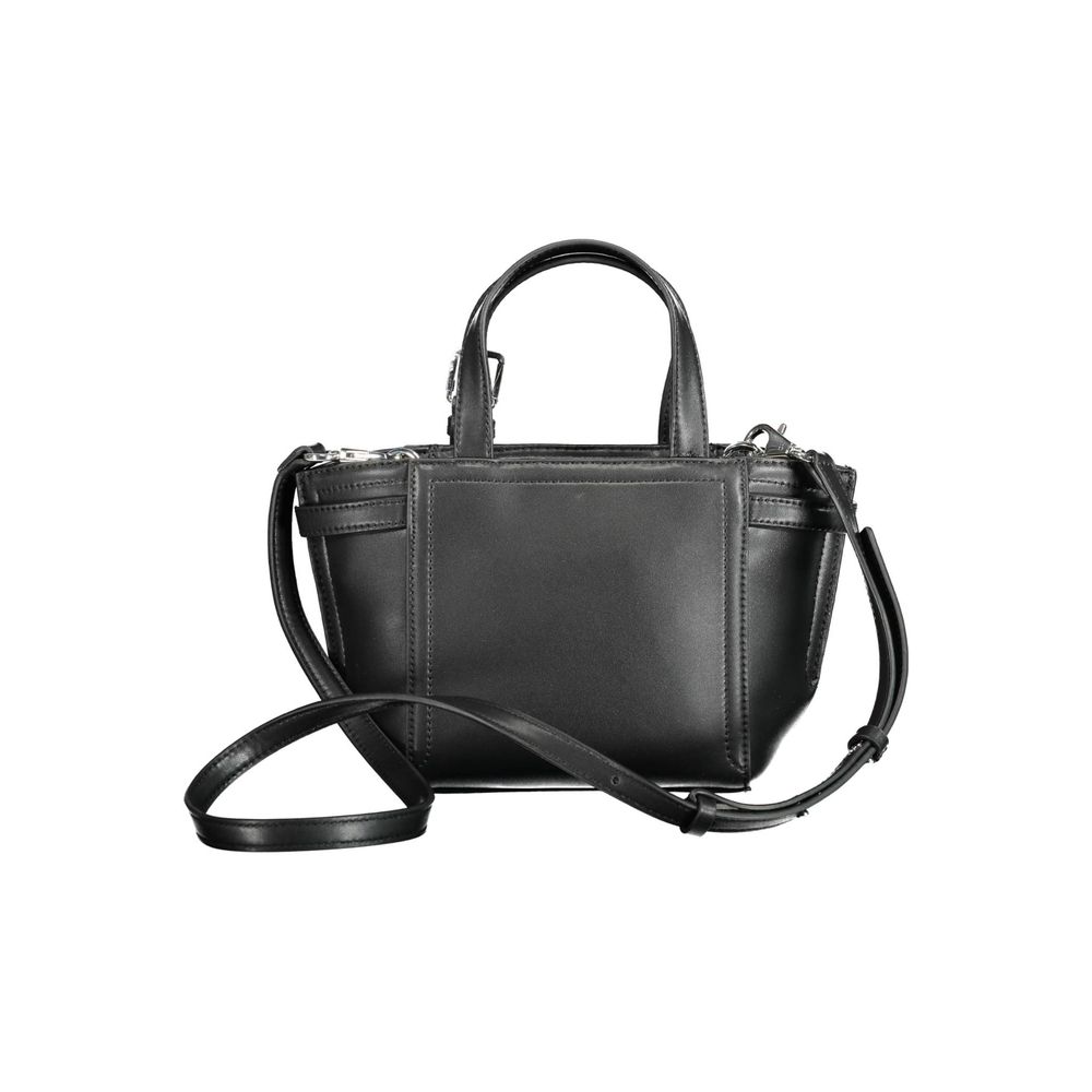 Calvin Klein – Schwarze Handtasche aus Polyester für Damen