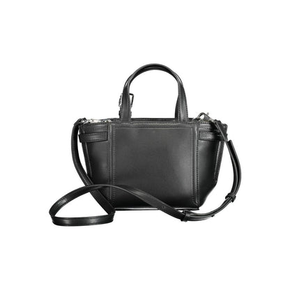 Calvin Klein – Schwarze Handtasche aus Polyester für Damen