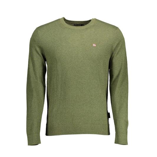 Napapijri Green Cotton Men Sweater