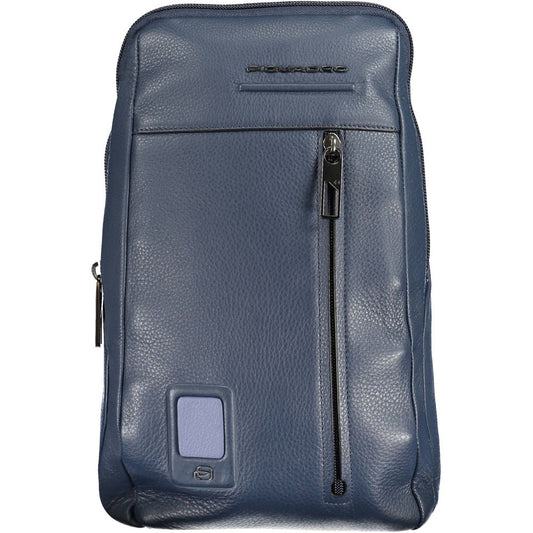 Piquadro Blue Leather Men Shoulder Bag